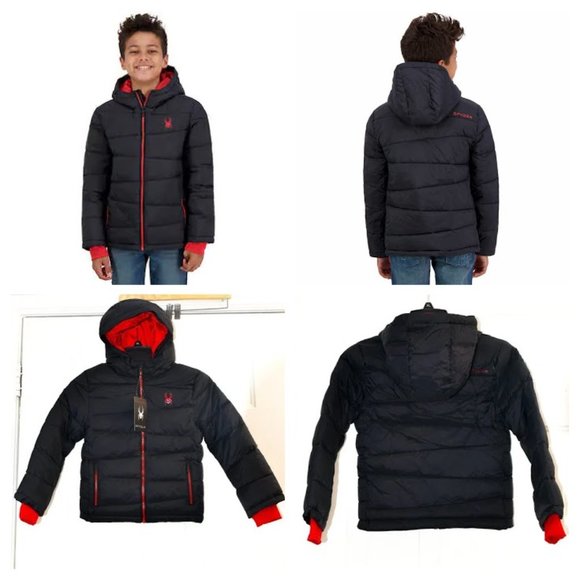 Spyder Youth BOYS Puffer Jacketblack/ red